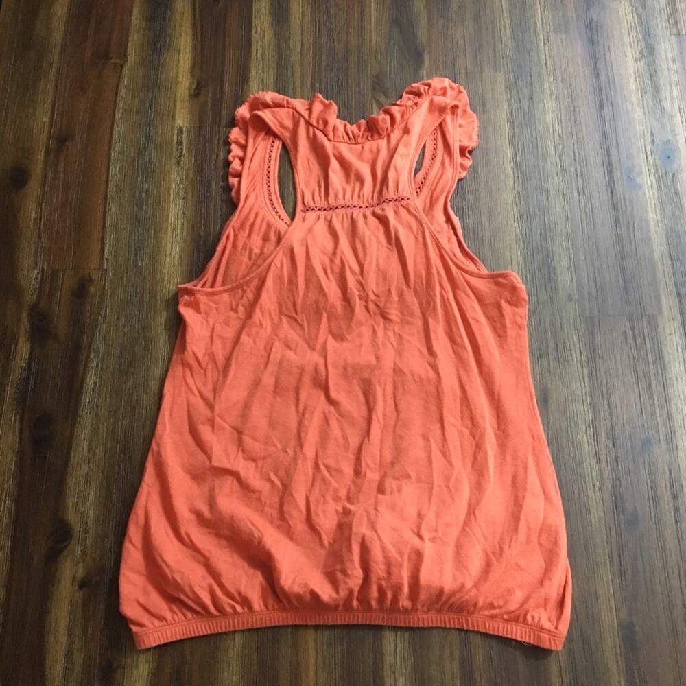 Anthropologie RicRac Ruffle Orange Tank - Picture 4 of 5